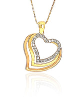 תליון לב זהב כפול